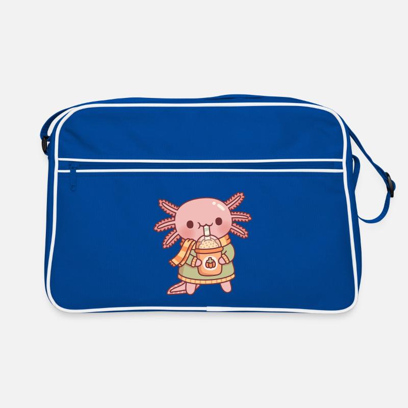 Mignon axolotl buvant citrouille épicée latte automne Sac Retro
