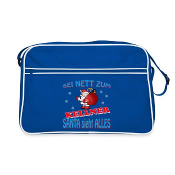SANTA WAITER - Retro Bag - blue/white - Front