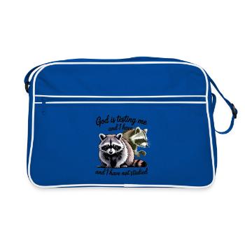 Dieu me teste et je n’ai pas étudié - Sac Retro - bleu/blanc - Devant