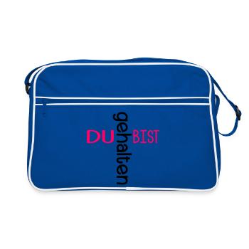 VOUS ÊTES TENU ÉGLISE - Sac Retro - bleu/blanc - Devant
