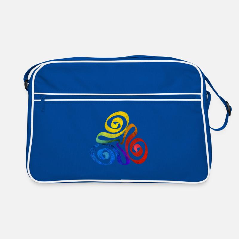 Rainbow triangle spiral Retro Bag