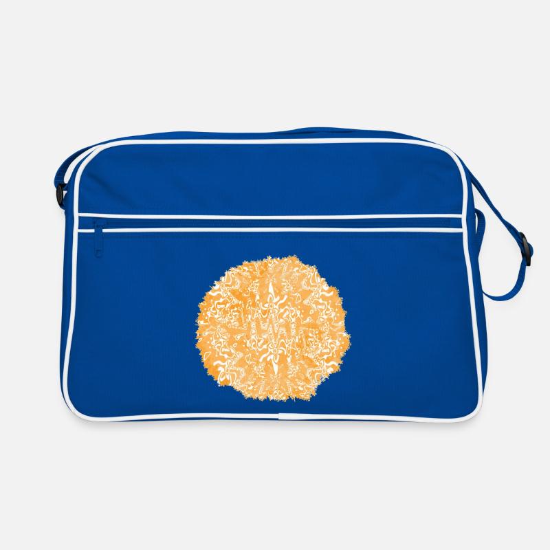Orange tie-dye circle pattern Retro Bag