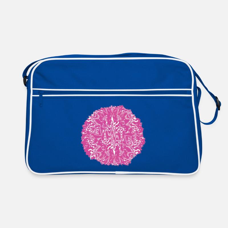 Circle Rose Pink Pattern Retro Bag