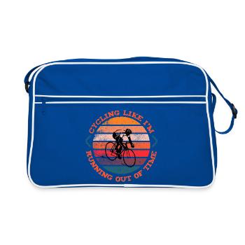 Faire du vélo comme si je n’avais plus de temps - Sac Retro - bleu/blanc - Devant