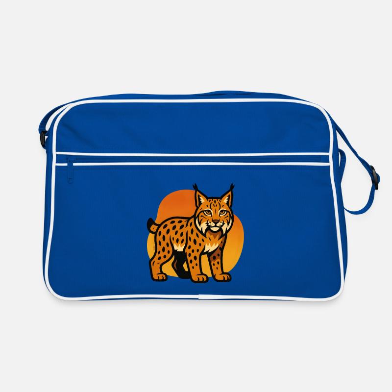 Lynx à l’ombre du coucher du soleil Sac Retro
