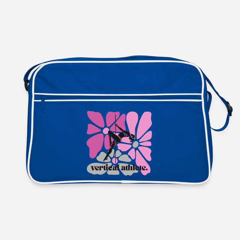Athlète vertical en cadre de fleurs Sac Retro