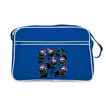 Lumières de Noël pour chats - Sac Retro - bleu/blanc - Devant