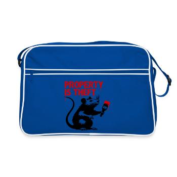 Red Graffiti Quote Print - Retro Bag - blue/white - Front