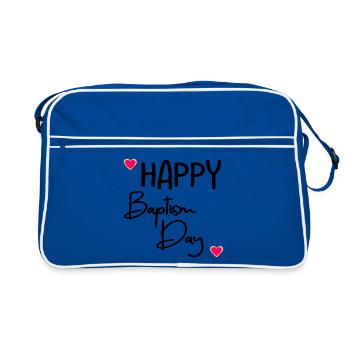 Joyeux jour du baptême - Sac Retro - bleu/blanc - Devant