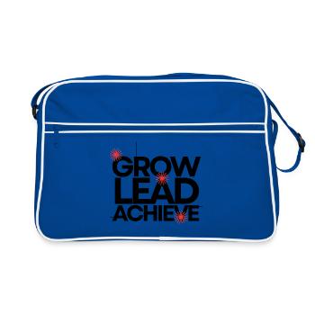 Grandir, diriger, réussir - Sac Retro - bleu/blanc - Devant