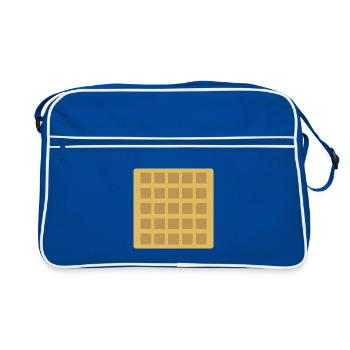 Waffles - Retro Bag - blue/white - Front