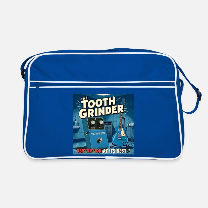 The Tooth Grinder Dentortion-Pedal - Retro Tasche - Blau/Weiß