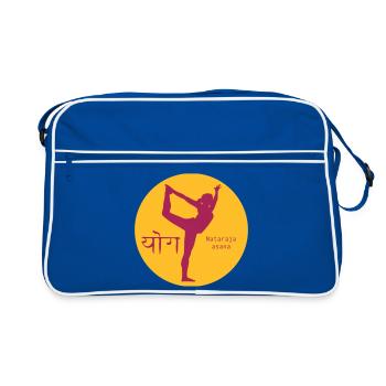 Silhouette de l’Asana de Nataraja - Sac Retro - bleu/blanc - Devant