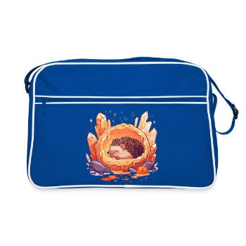 Hedgehog in the Crystal Orb - Retro Bag - blue/white - Front