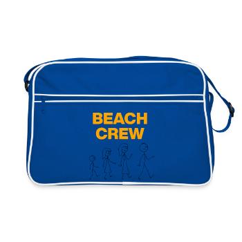 Équipe de plage, ambiances vacances en famille - Sac Retro - bleu/blanc - Devant