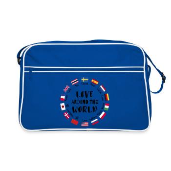 Love from all over the world Languages - Retro Bag - blue/white - Front