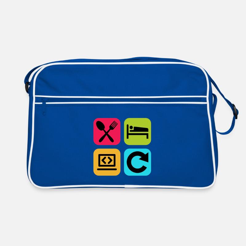 Code de citation drôle répété par le programme Eat Sleep Sac Retro