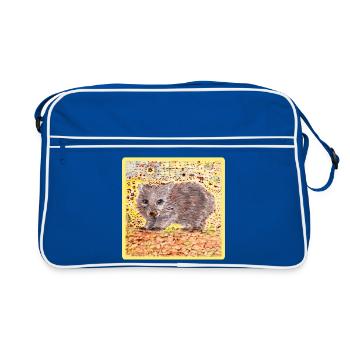 Wombat - Retro Tasche - Blau/Weiß - Vorne