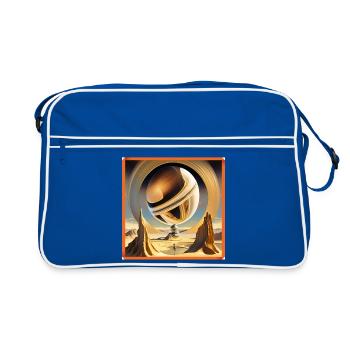 Primeval surreal orbital world - Retro Bag - blue/white - Front