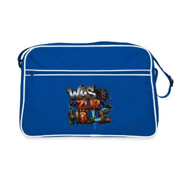 Hell, Devils & Demons Urban Street Art Graffiti - Retro Bag - blue/white - Front