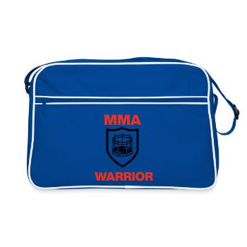 Guerrier MMA, Cage Prêt, Combat, Octogone, Combat - Sac Retro - bleu/blanc - Devant