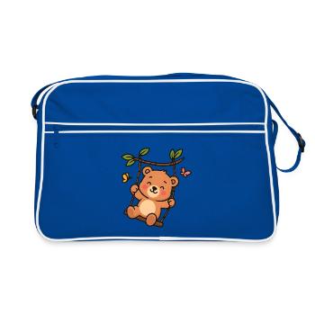 Petit ours en balançoire - Sac Retro - bleu/blanc - Devant