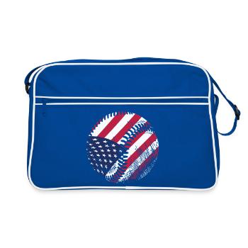USA Flag Baseball American Patriot Sports - Retro Tasche - Blau/Weiß - Vorne