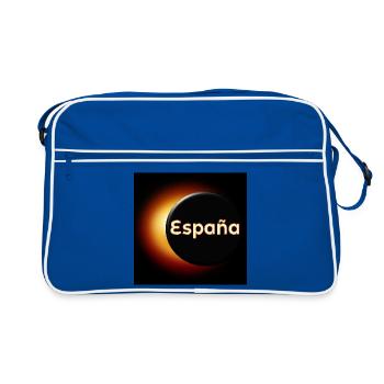 Total Solar Eclipse Spain - Retro Bag - blue/white - Front
