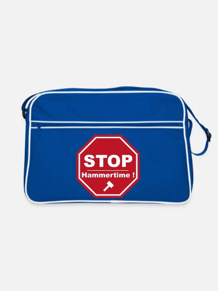 Stop Hammertime - Retro Bag - blue/white - Front