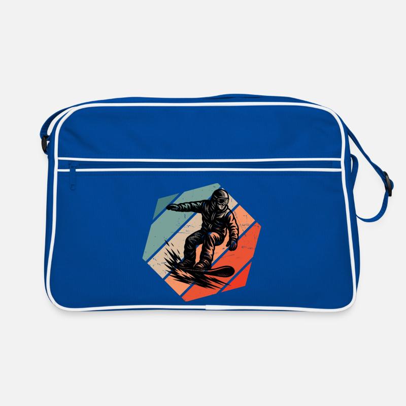 Motif de snowboard clair pour chaque jour Sac Retro