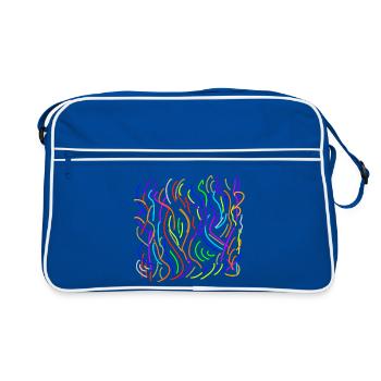 Colour flows on nothing - Retro Bag - blue/white - Front