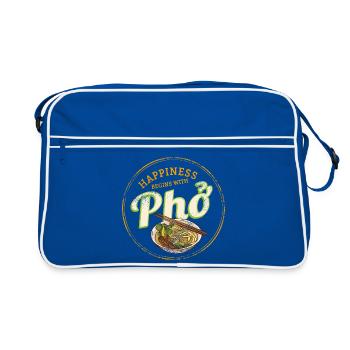 Pho Soup Street Food Vintage Vietnam Souvenir - Retro Bag - blue/white - Front