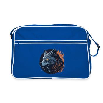 Loup nocturne  - Sac Retro - bleu/blanc - Devant