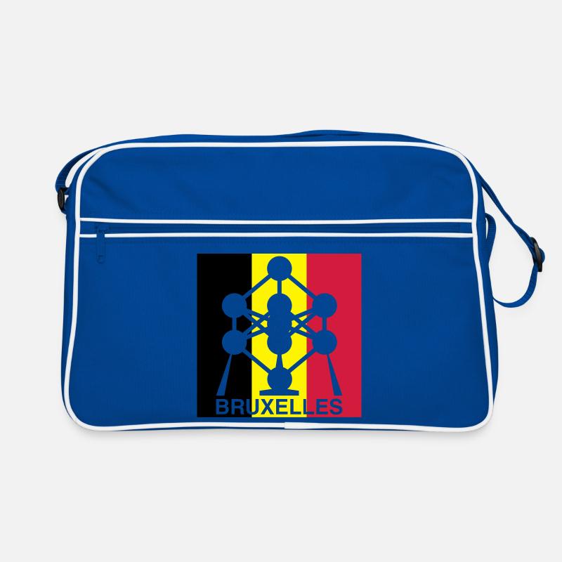 Atomium Brussels – Belgian Flag Square Design Retro Bag