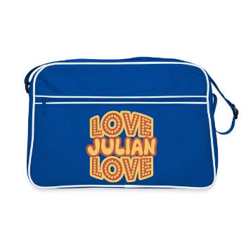 Gift for Julian - Retro Bag - blue/white - Front