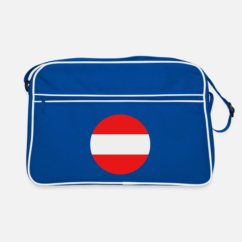 Austria round flag Retro Bag