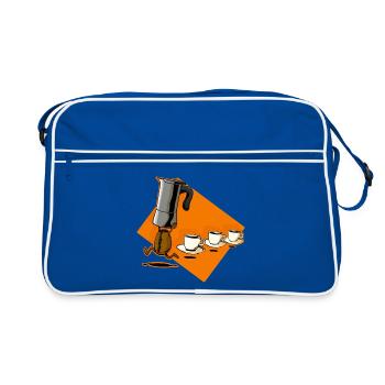 Coffee Time  - Sac Retro - bleu/blanc - Devant