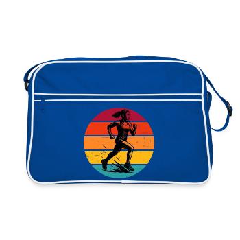 Illustration de course pour la course - Sac Retro - bleu/blanc - Devant
