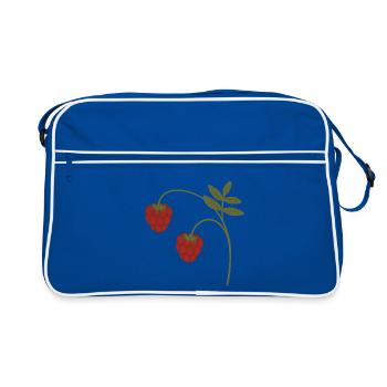 Raspberries - Retro Bag - blue/white - Front