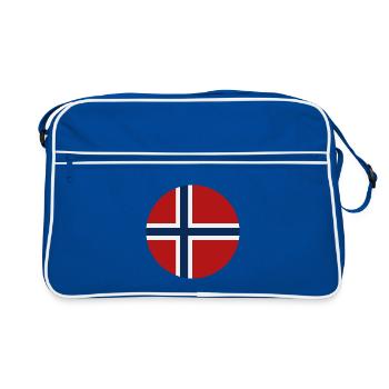 Norway round flag - Retro Bag - blue/white - Front