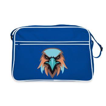 Eagle Head Turquoise Brown - Retro Bag - blue/white - Front