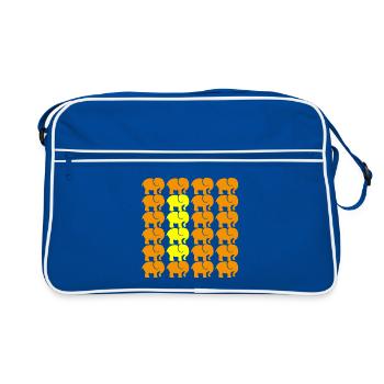 Elephant - Retro Bag - blue/white - Front