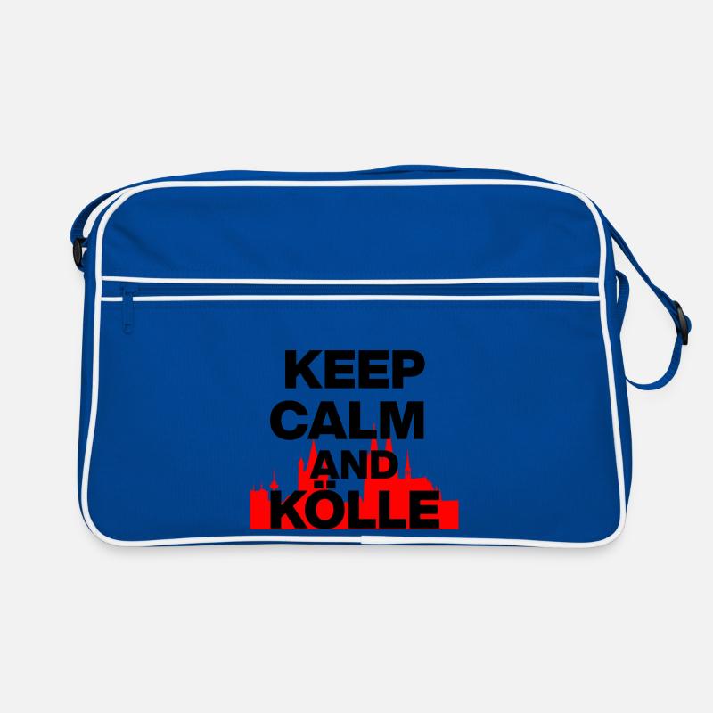 KEEP CALM AND KÖLLE! COLOGNE LOVE KÖLSCH LOVER black Retro Bag