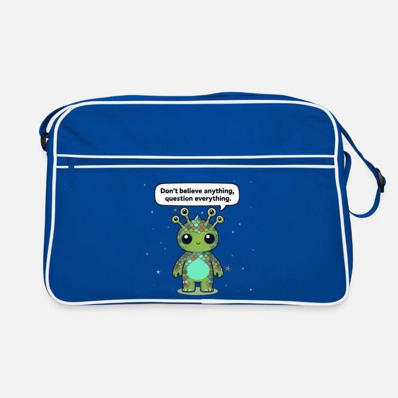 Curious Alien - Statement: Question everything Retro Bag