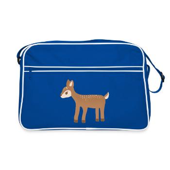 Fawn Dots Waldcharme - Retro Tasche - Blau/Weiß - Vorne
