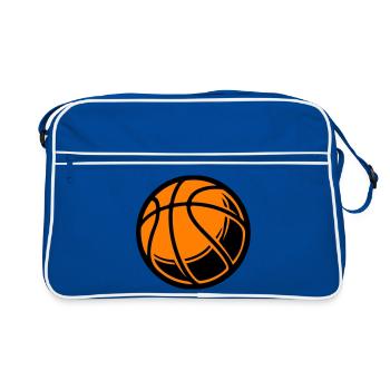 Basketball Ball - Retro Tasche - Blau/Weiß - Vorne
