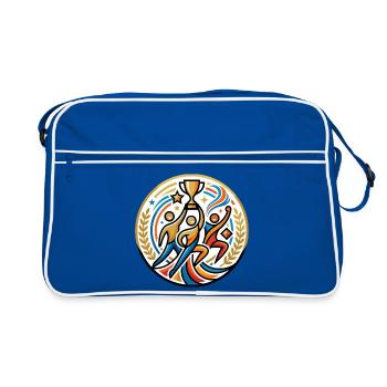 Vainqueur de la Coupe de la compétition sportive par équipe Victoire - Sac Retro - bleu/blanc - Devant