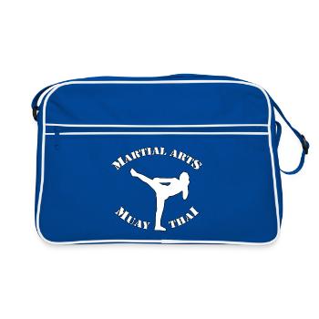 Muay thaï - Sac Retro - bleu/blanc - Devant