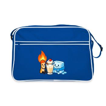 Les opposés sirotent ensemble - Sac Retro - bleu/blanc - Devant