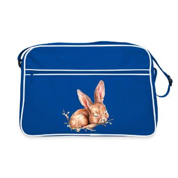 Petit lapin de Pâques - Sac Retro - bleu/blanc - Devant